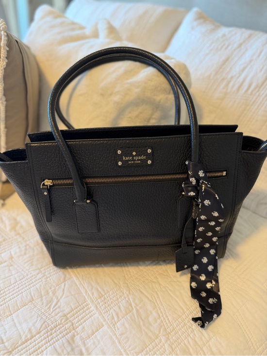 kate spade Handbags - Kate Spade NWOT Bay St Oden Black Pebbled Leather Tote
